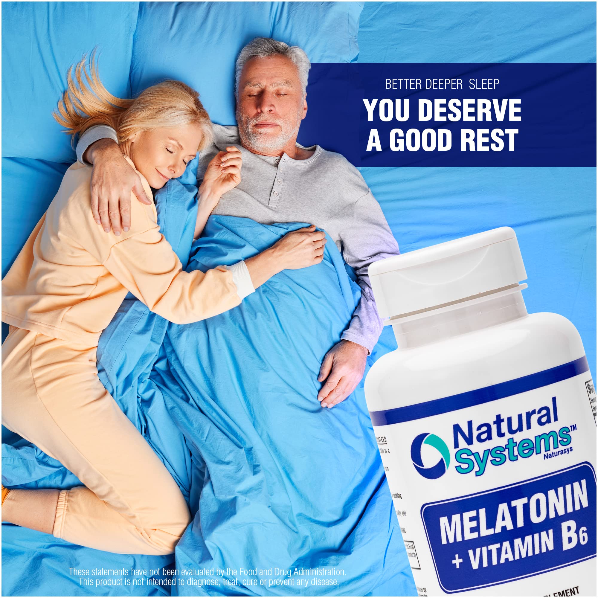 Natural Systems Naturasys Melatonin 3 Mg + Vitamin B6 60 Capsules with dosage information