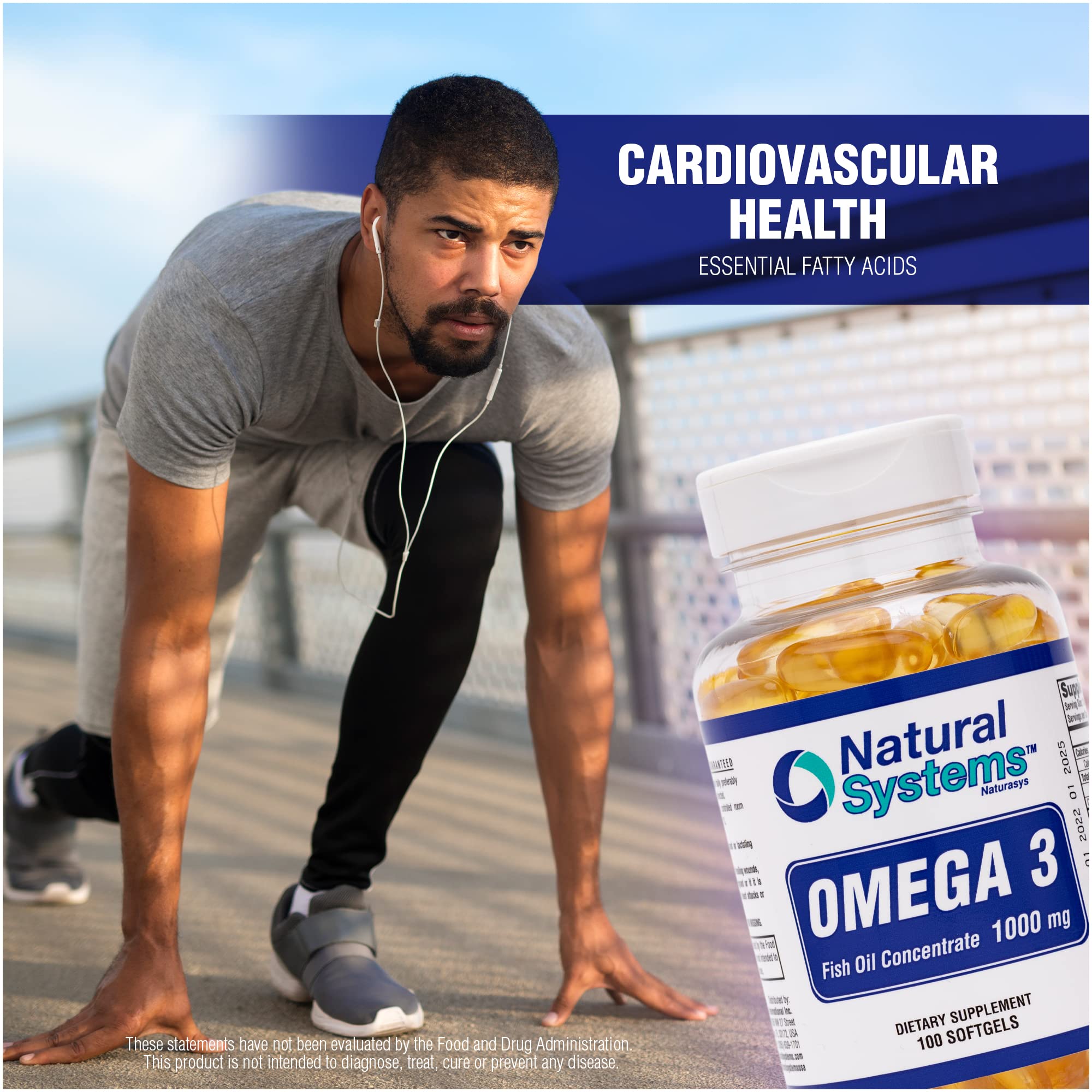 Natural Systems Omega 3 Fish Oil 1000mg Softgels in hand