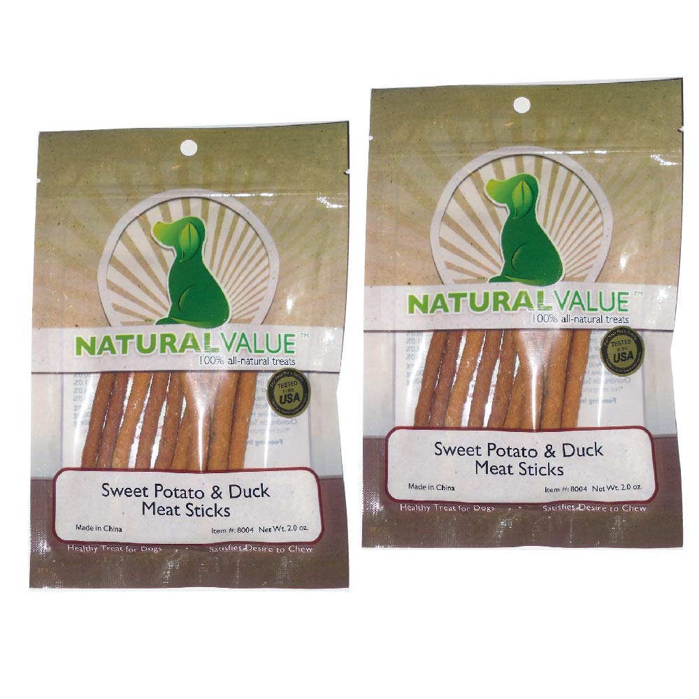 Natural Value Sweet Potato & Duck Soft Chew Meat Sticks front view
