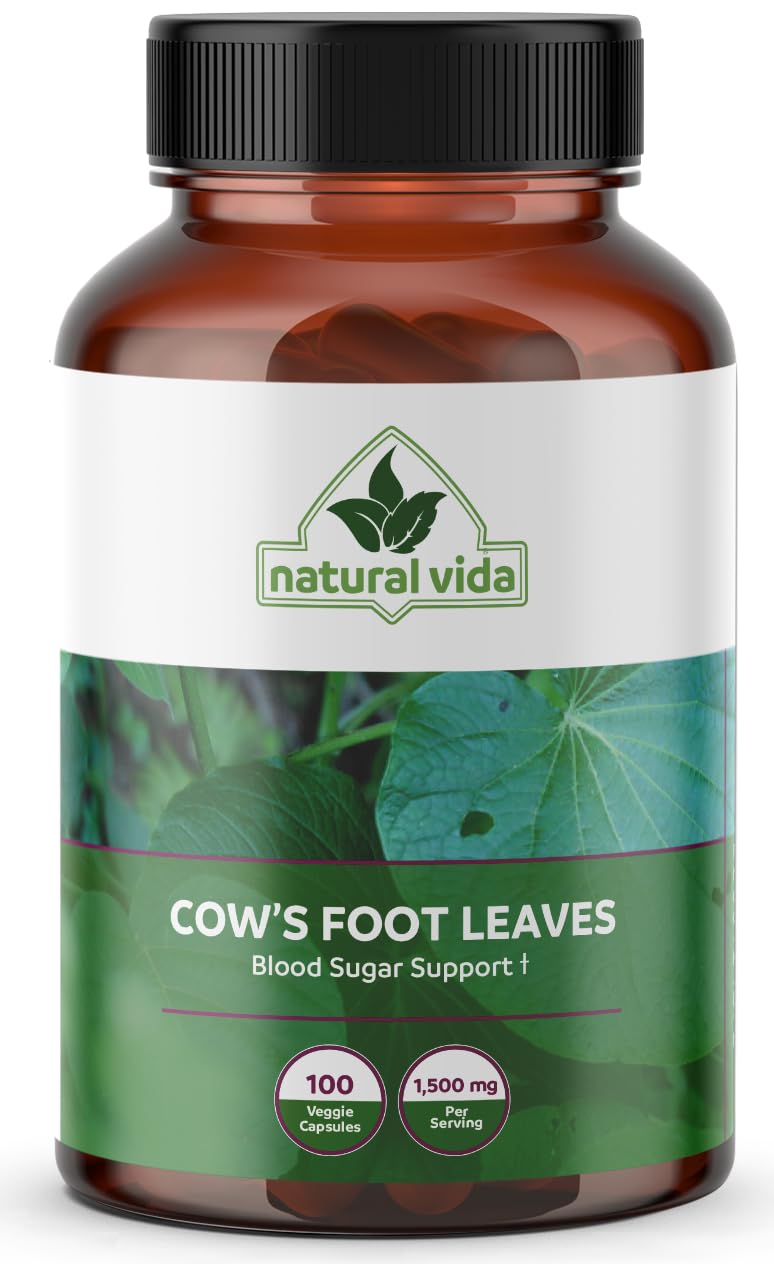 Natural Vida Cow's Foot Leaves Supplement veggie capsules close-up
