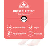 Natural Vida Horse Chestnut supplement with measuring spoon