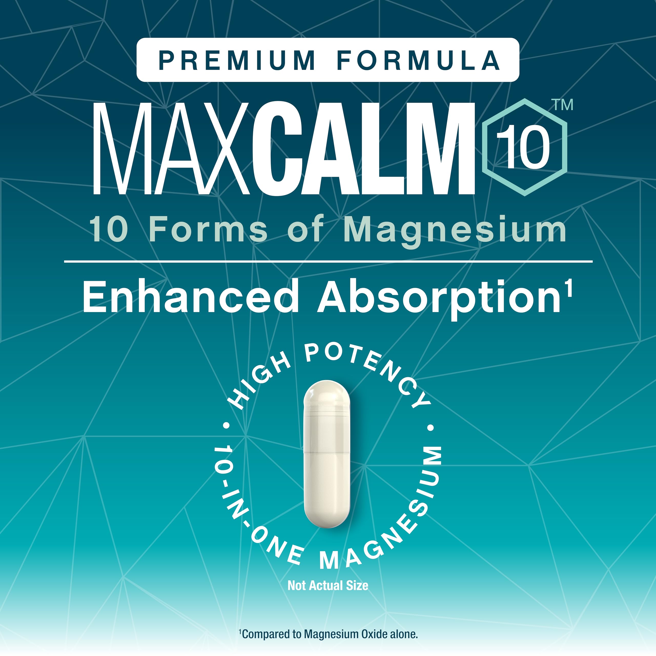 Natural Vitality CALM 10-in-1 Magnesium Complex with a glass of water