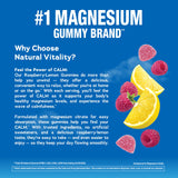 Natural Vitality CALM Gummies packaging with raspberry lemon flavour