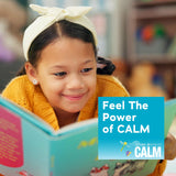 Natural Vitality CALM Kids Magnesium Gummies displayed with a handful of gummies