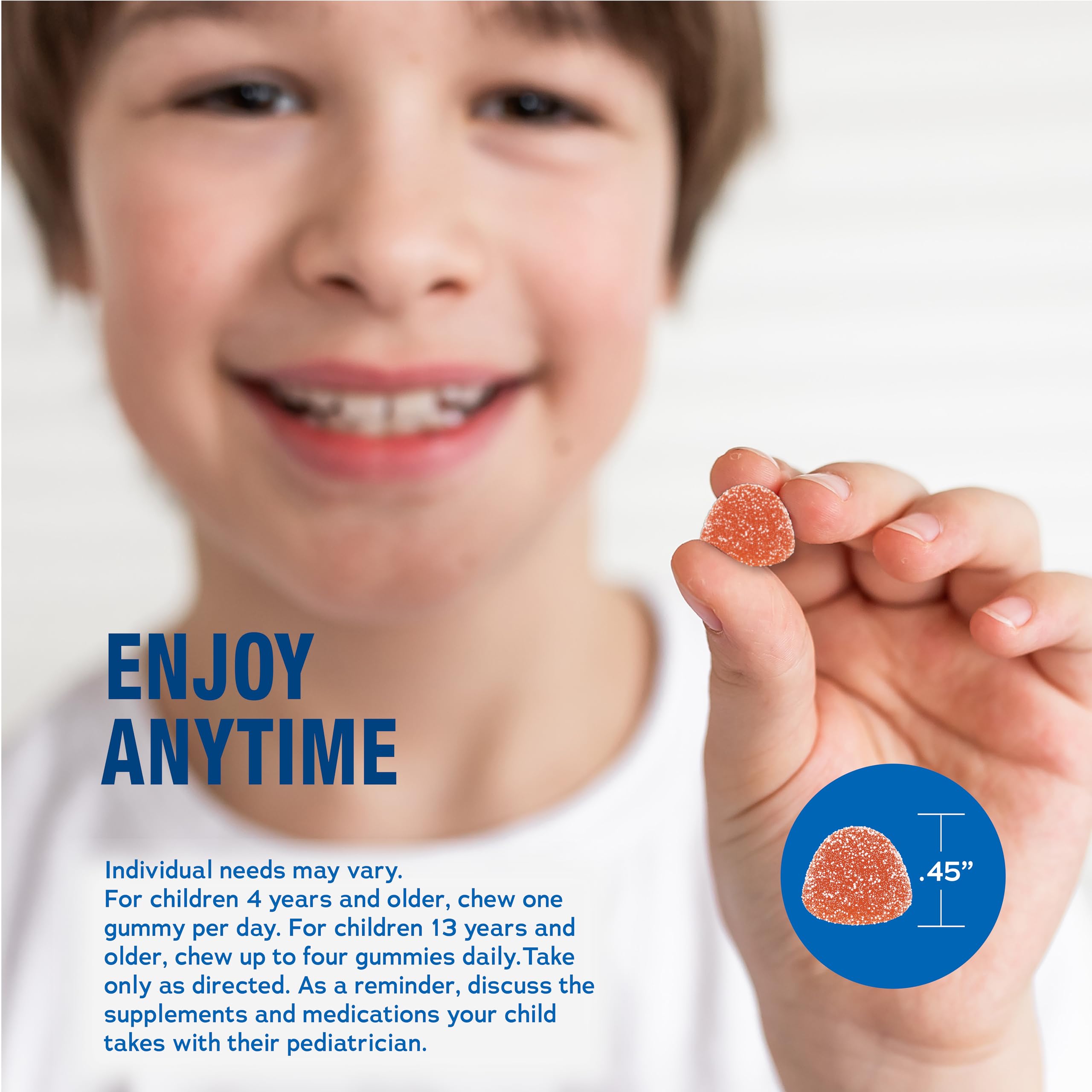 Natural Vitality Calm Kids Magnesium Gummies showing ingredients list