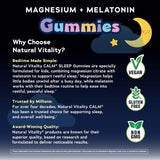 Natural Vitality CALM Kids Sleep Magnesium Gummies nutritional information