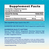 Natural Vitality Calm Magnesium 120 CT vegan capsules packaging