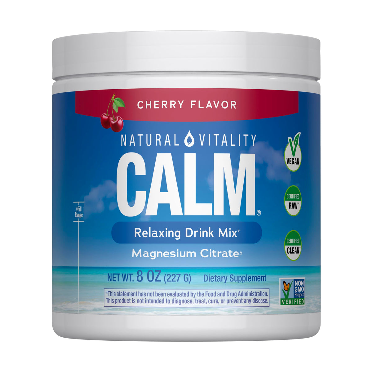 Natural Vitality CALM Magnesium Drink Mix 227g front view