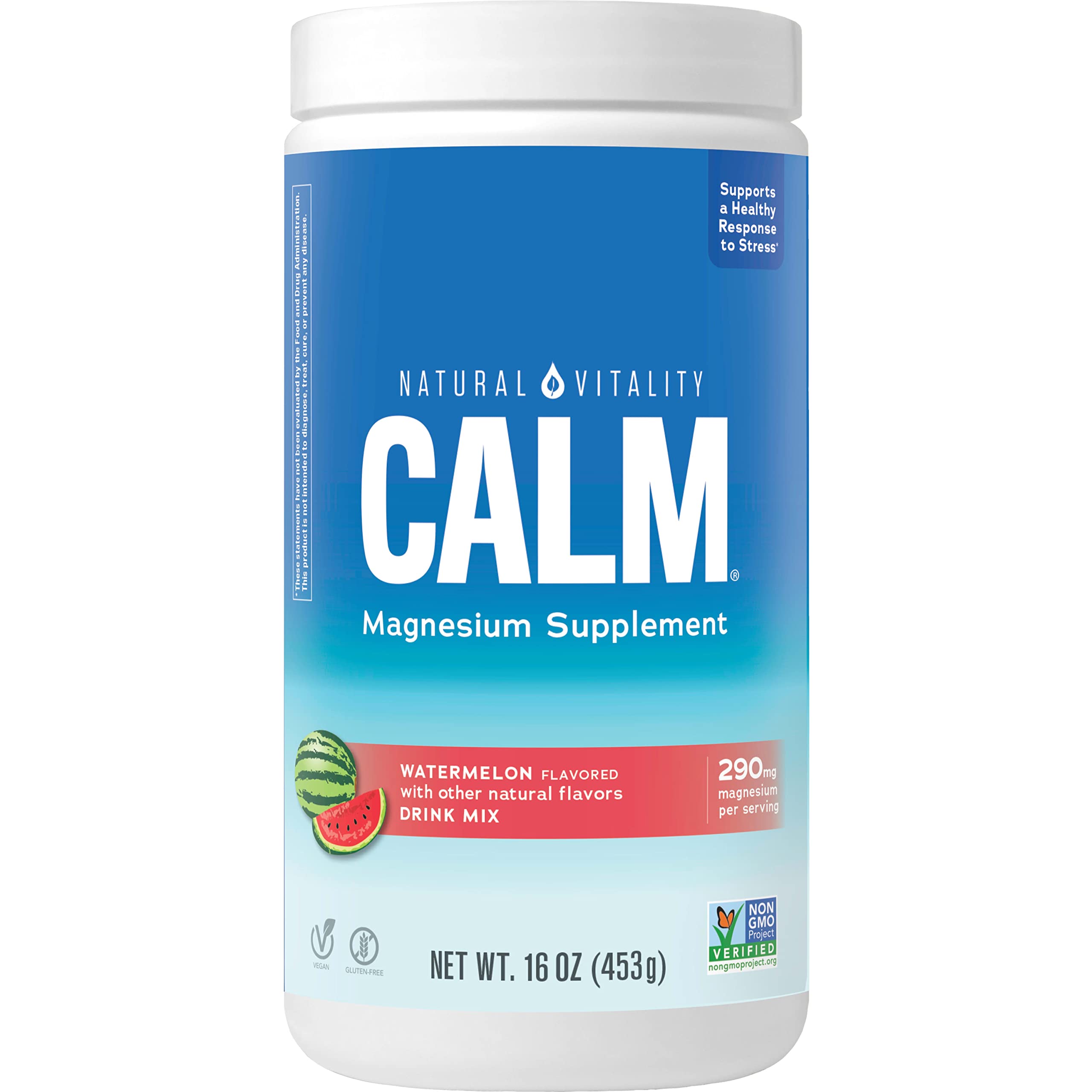 Natural Vitality CALM Magnesium Drink Mix 454g front view
