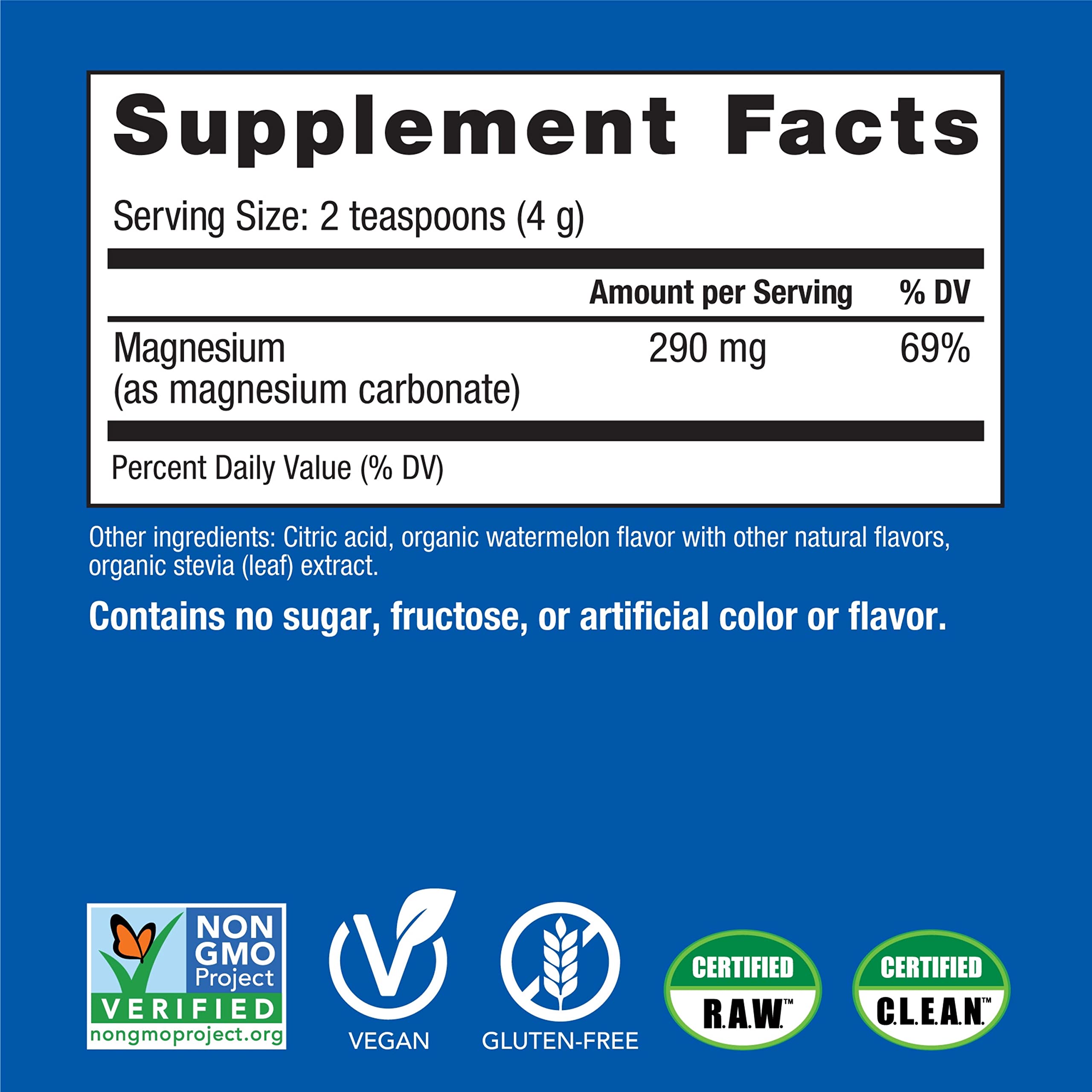 Natural Vitality CALM Magnesium Drink Mix 454g watermelon flavour close-up