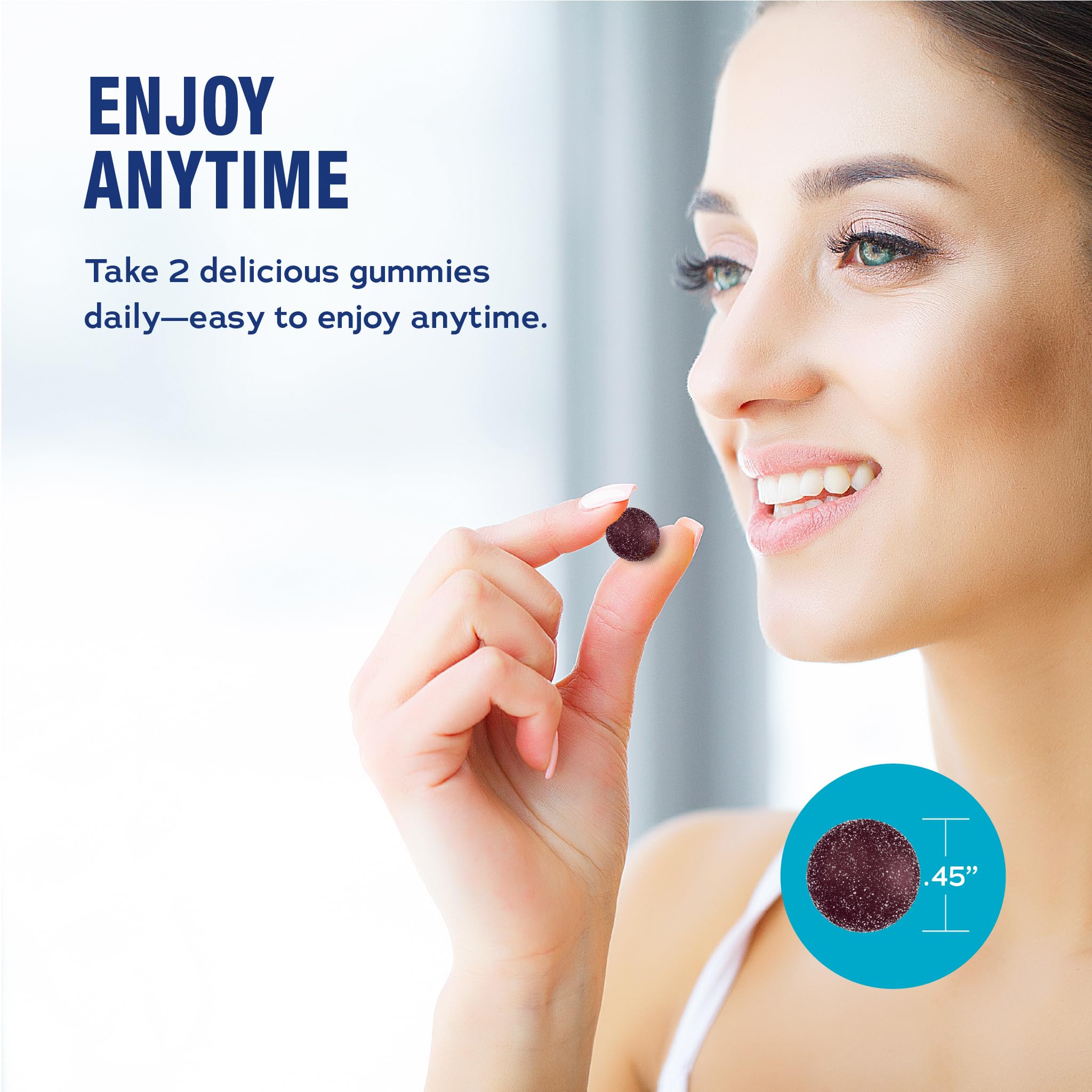 Natural Vitality CALM Magnesium Glycinate Gummies displayed with a few gummies on the side