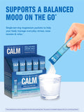 Natural Vitality Calm Magnesium Powder 28g with glass of water