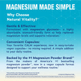 Natural Vitality Calm Magnesium Supplement Capsules open bottle with capsules