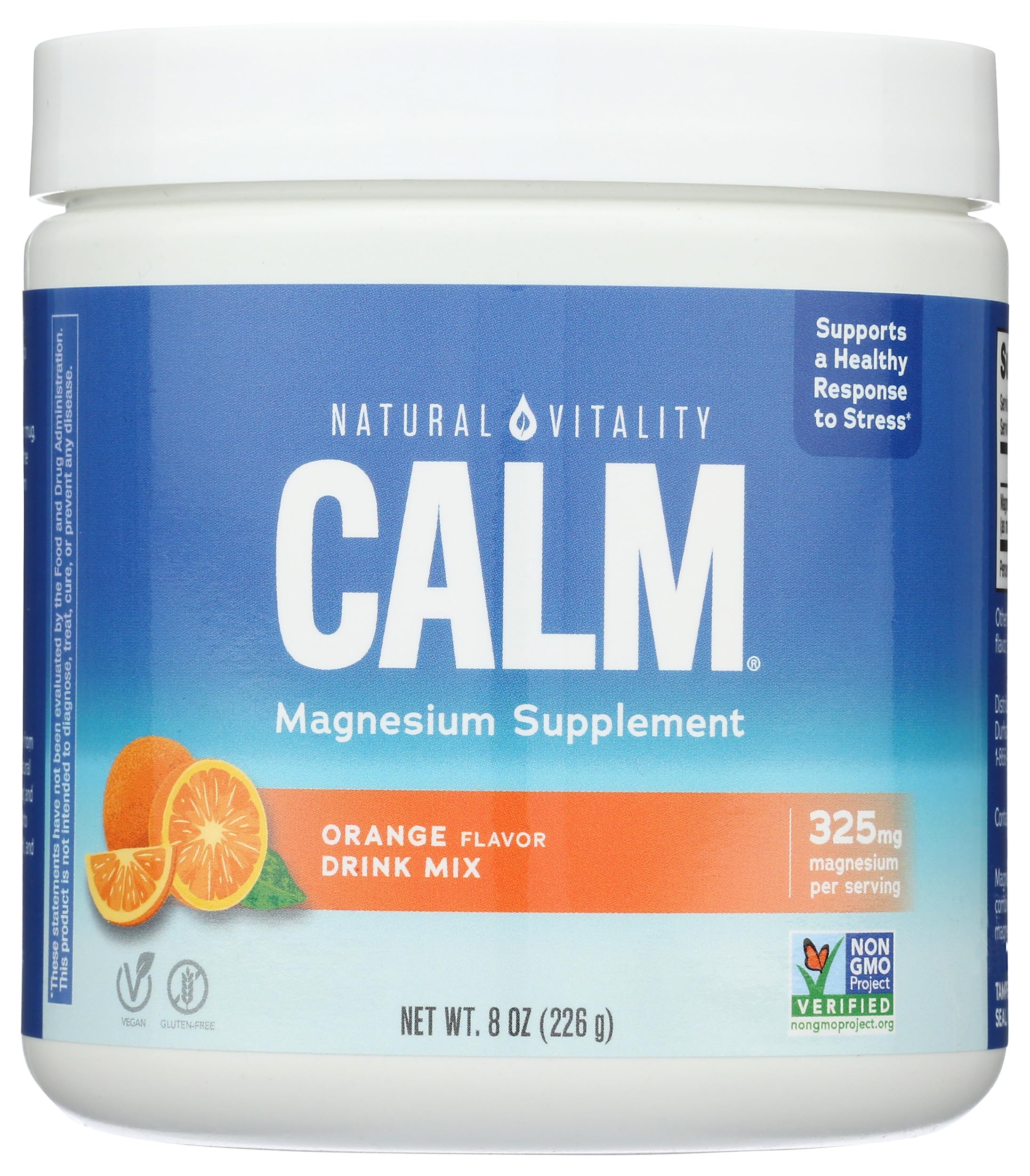 Natural Vitality CALM Magnesium Supplement Drink Mix 227g front view