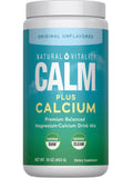 Natural Vitality CALM Magnesium Supplement Drink Mix Plus Calcium 454g front view