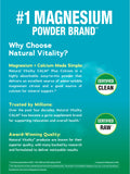 Natural Vitality CALM Magnesium Supplement Drink Mix Plus Calcium 454g mixed in water