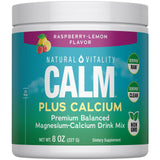 Natural Vitality CALM Magnesium Supplement Drink Mix Plus Calcium 8 oz front view