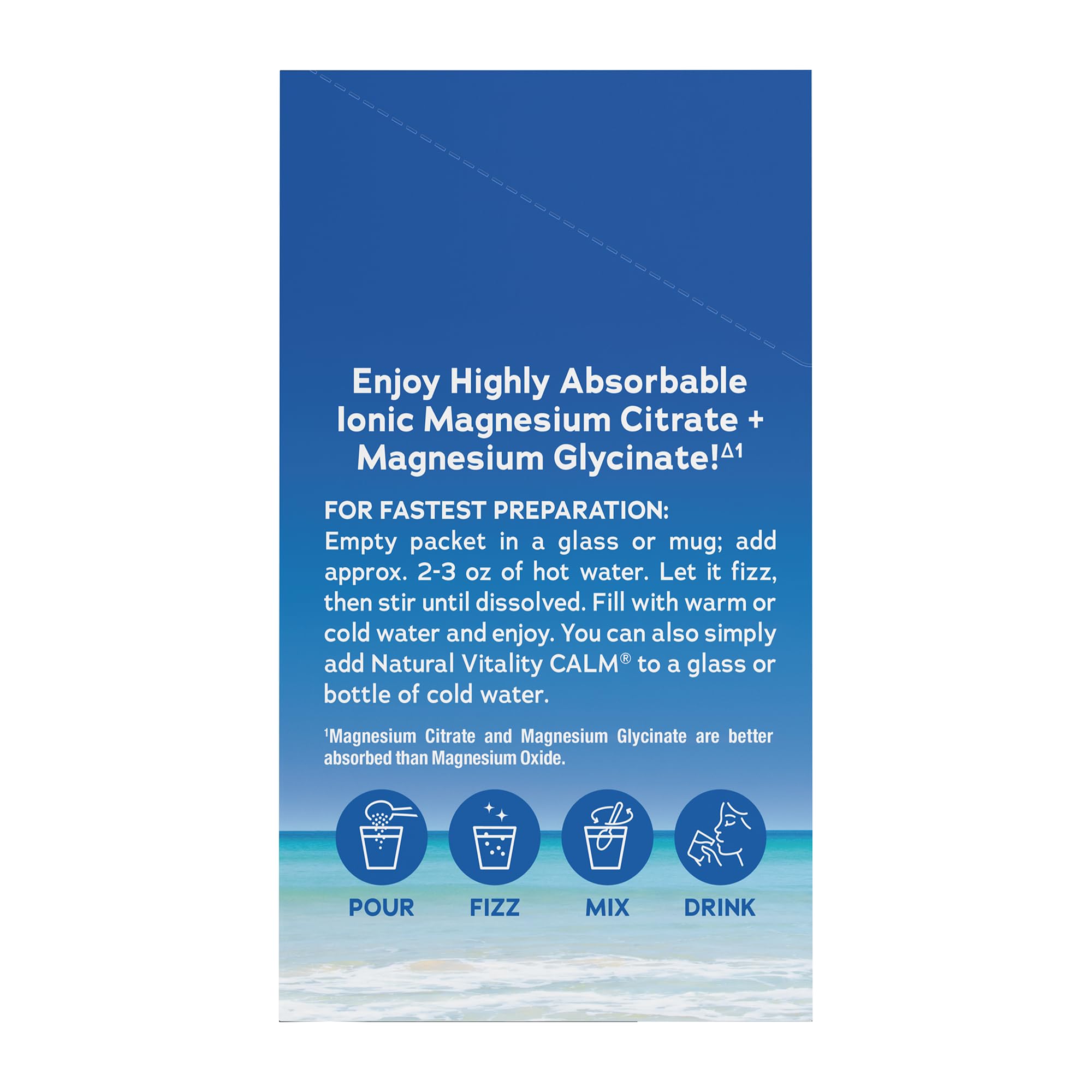Natural Vitality Calm Magnesium Supplement Drink Mix raspberry lemon flavour packets