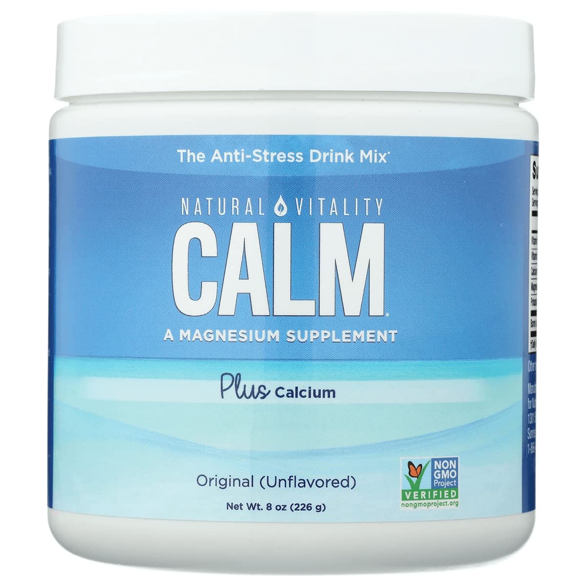 Natural Vitality Calm Plus Calcium 272g unflavored powder packaging