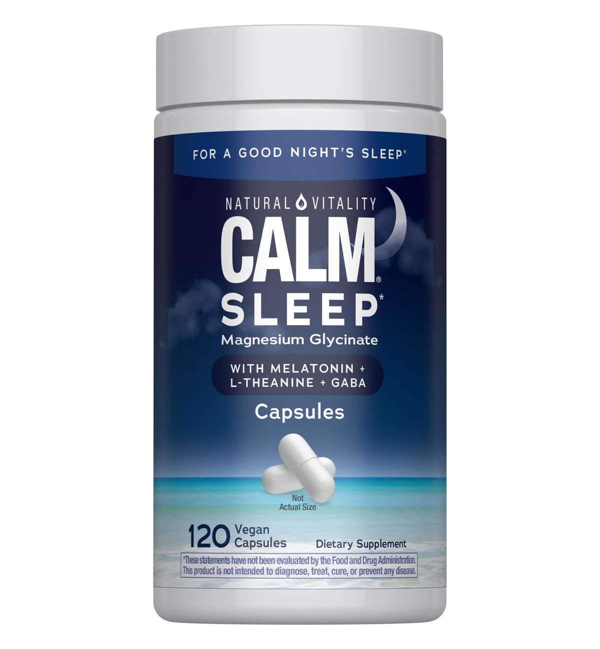 Natural Vitality Calm Sleep Magnesium Supplement bottle front view