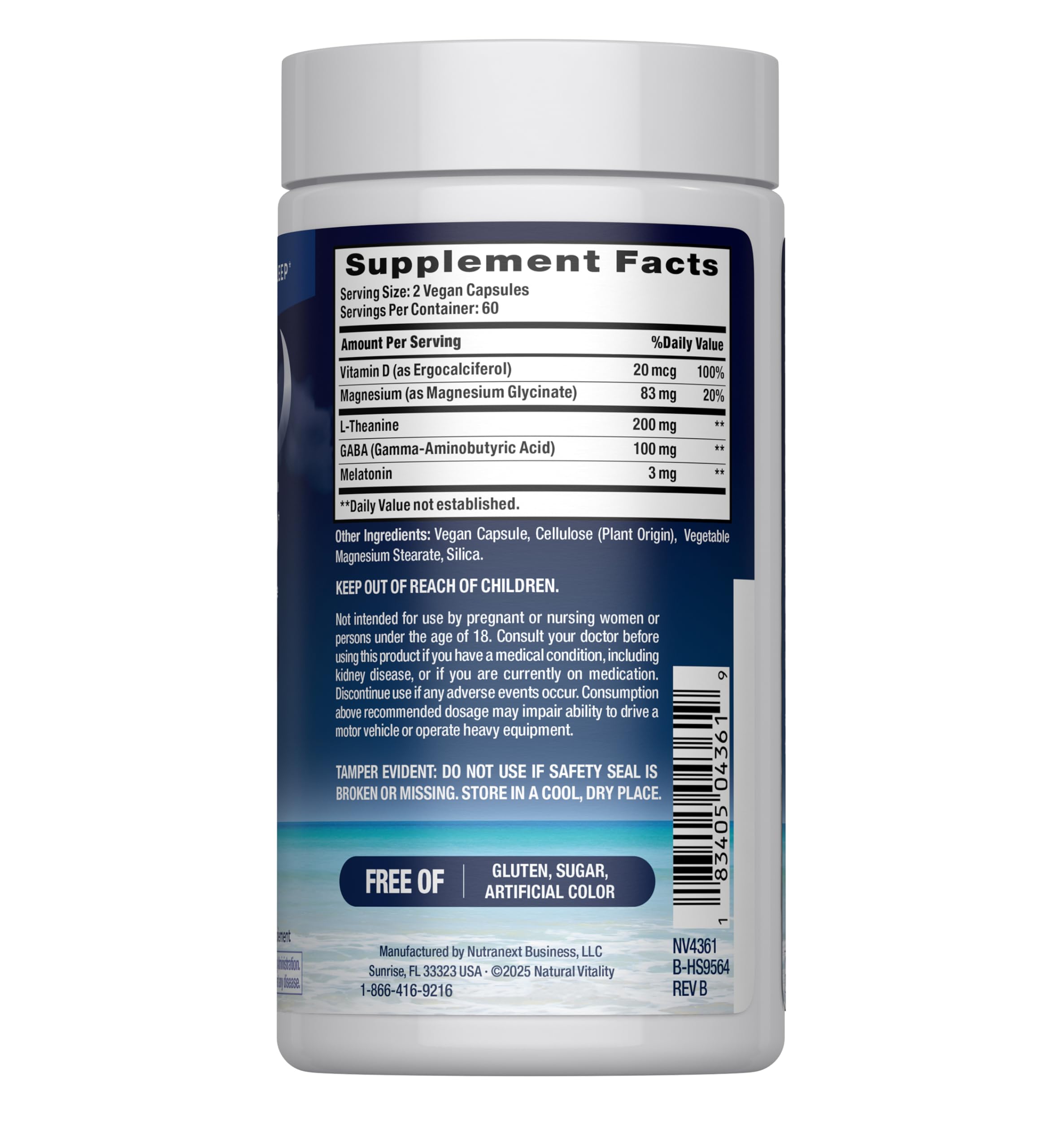 Natural Vitality Calm Sleep Magnesium Supplement capsules close-up