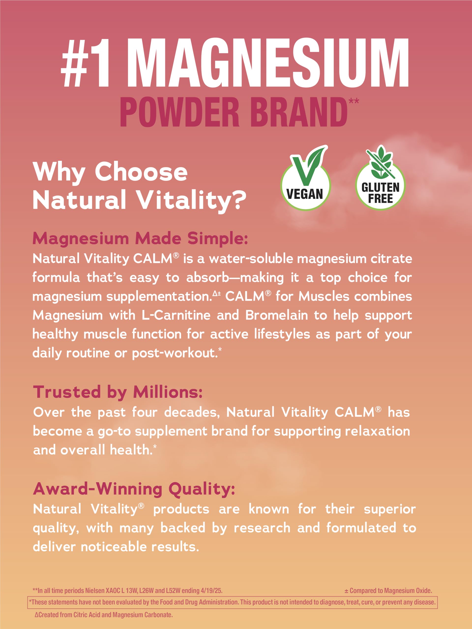 Natural Vitality Calmful Muscles Watermelon 220g powder in a glass