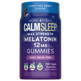 Natural Vitality CALMSleep Max Strength Melatonin Gummies front view