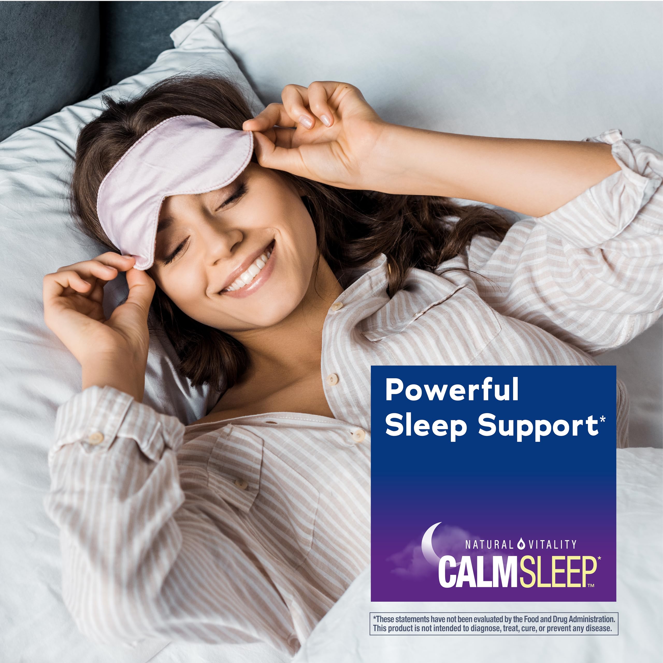 Natural Vitality CALMSleep Melatonin Softgels packaging on a table