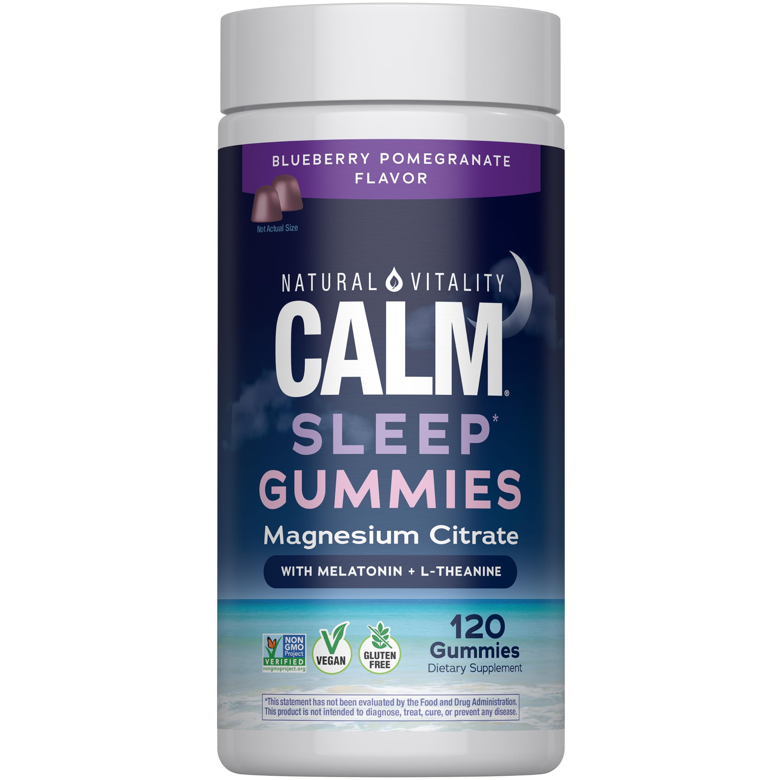 Natural Vitality Sleep Magnesium Gummies bottle front view