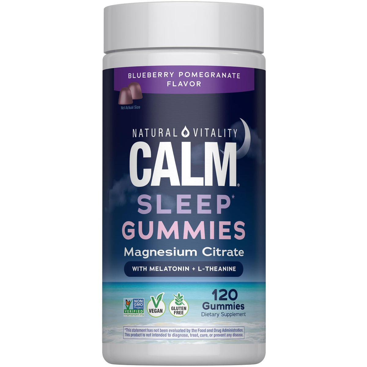 Natural Vitality Sleep Magnesium Gummies bottle front view