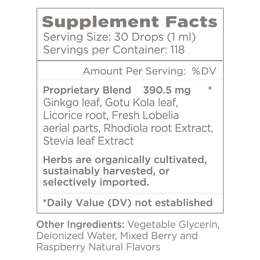 Natural Wellbeing Focus Support Supplement 170g ingredients list