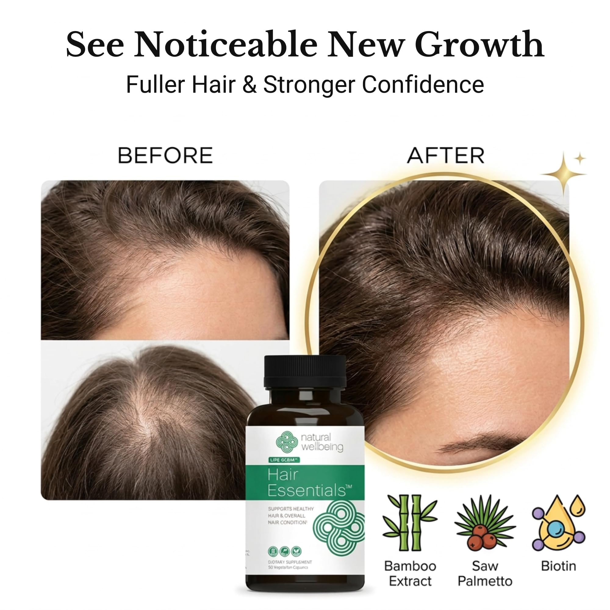 Natural Wellbeing Hair Essentials ingredients list on packaging