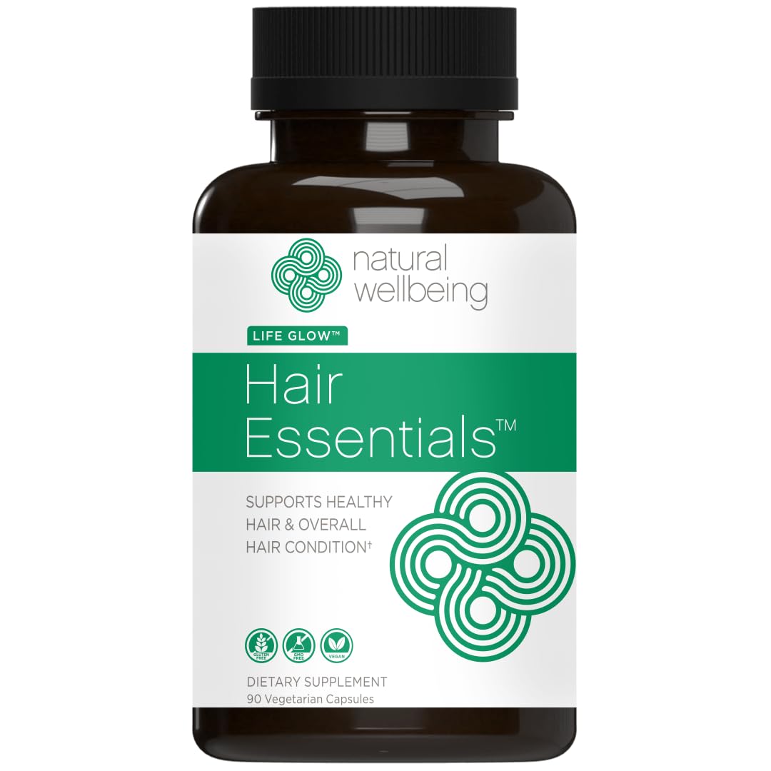 Natural Wellbeing Hair Essentials Saw Palmetto Supplement front view