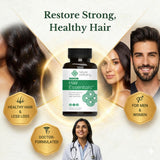 Natural Wellbeing Hair Essentials Saw Palmetto Supplement in a lifestyle setting