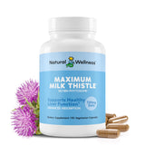 Natural Wellness Maximum Milk Thistle 720mg capsules front view