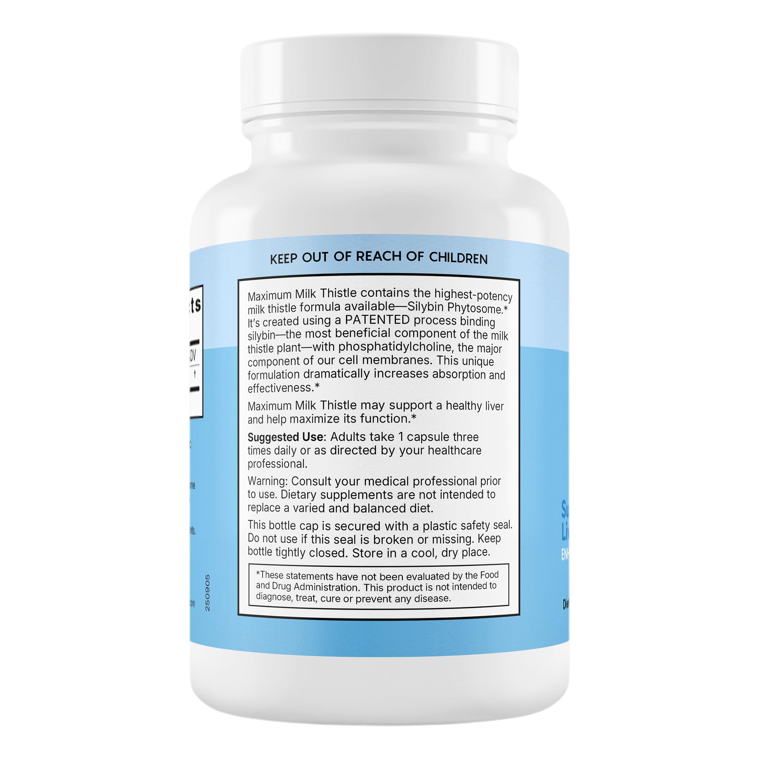 Natural Wellness Maximum Milk Thistle bottle with 90 capsules
