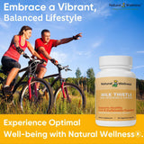 Natural Wellness Milk Thistle with Artichoke & Turmeric 175mg Capsules side view