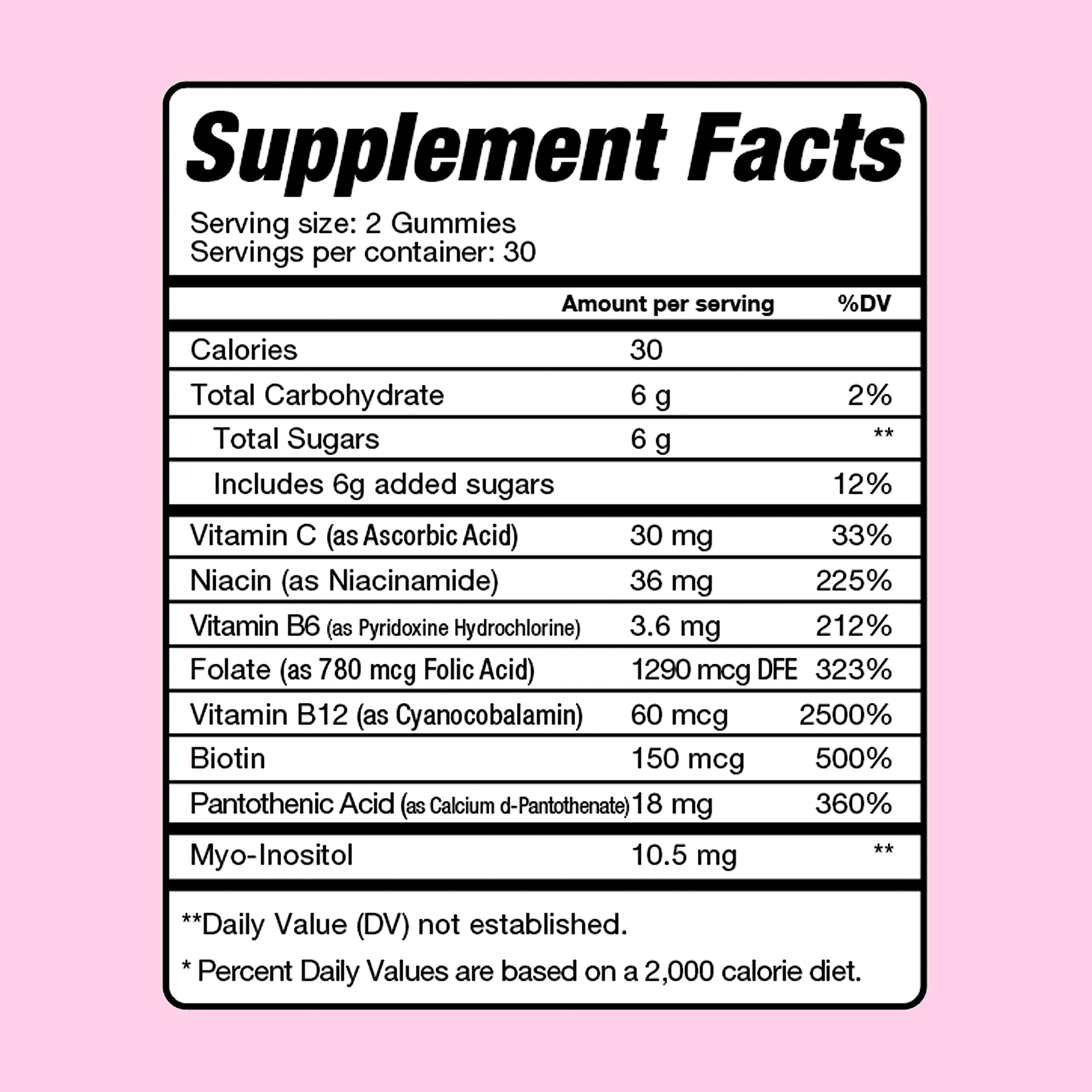 Natural X Prenatal Vitamins Gummies packaging side view