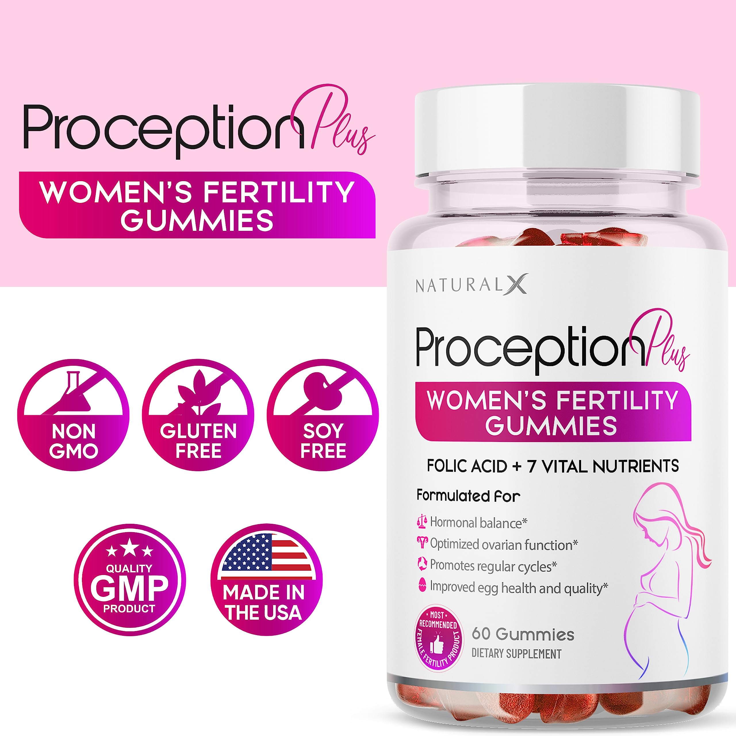 Natural X Prenatal Vitamins Gummies with fresh strawberries