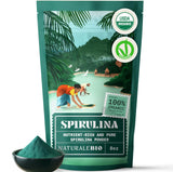 NaturaleBio Organic Spirulina Powder 200g front view