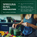 NaturaleBio Organic Spirulina Powder in a bowl