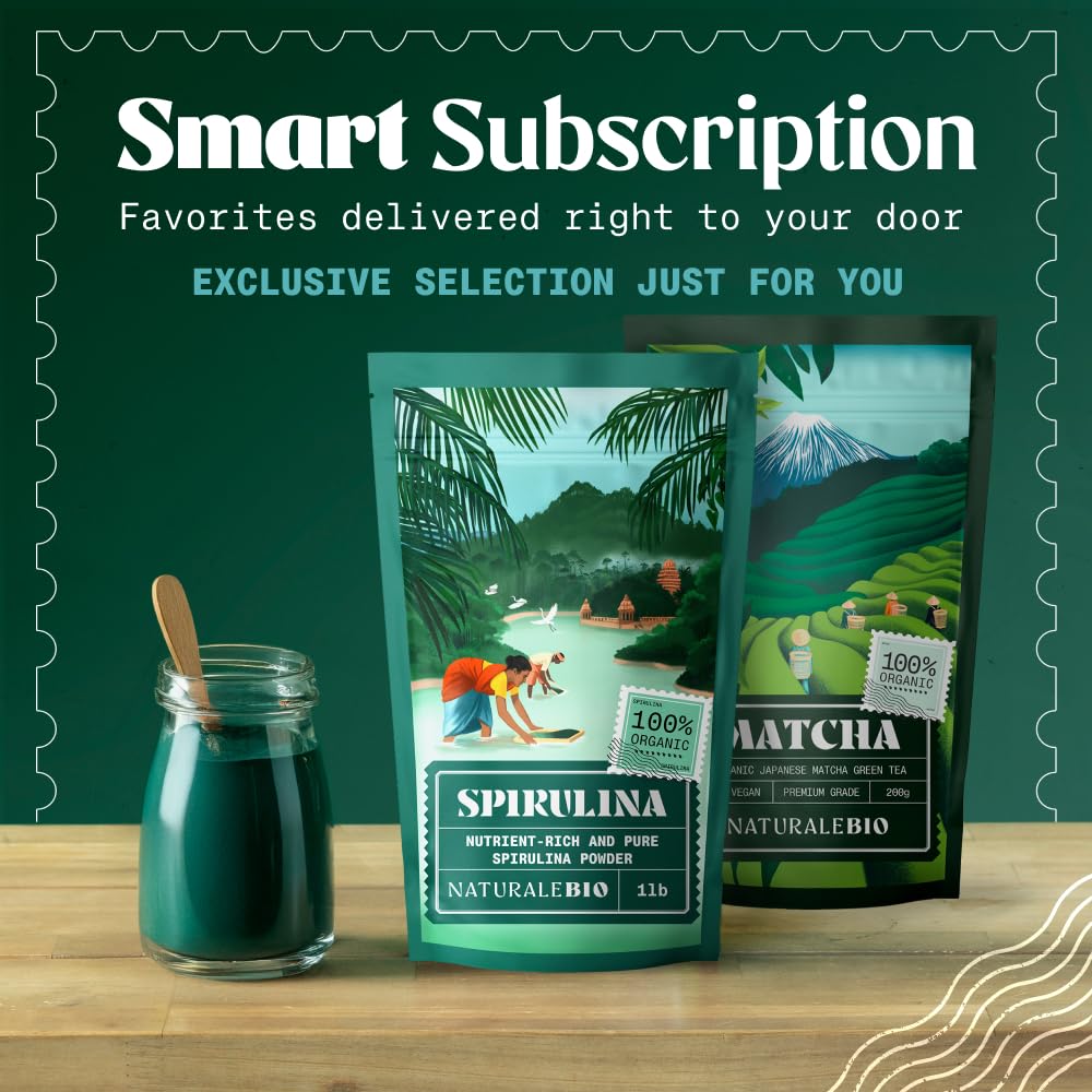 NaturaleBio Organic Spirulina Powder nutritional information