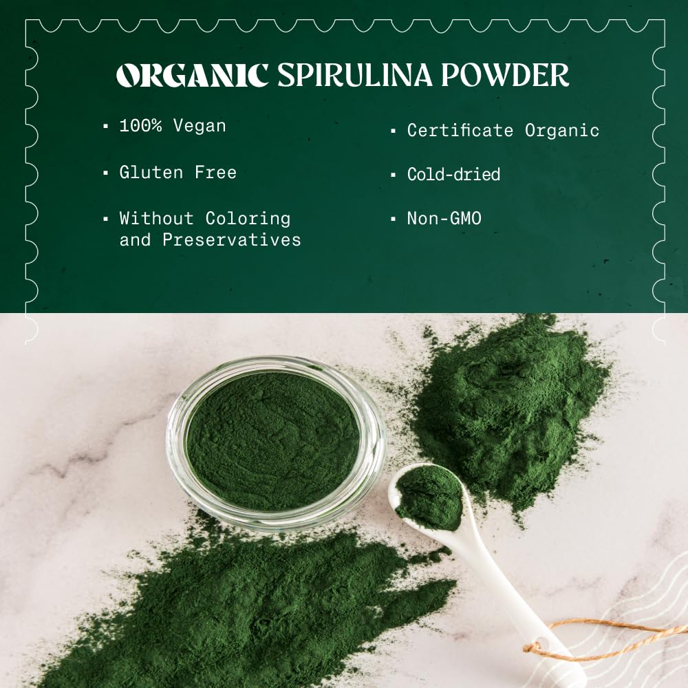 NaturaleBio Organic Spirulina Powder packaging