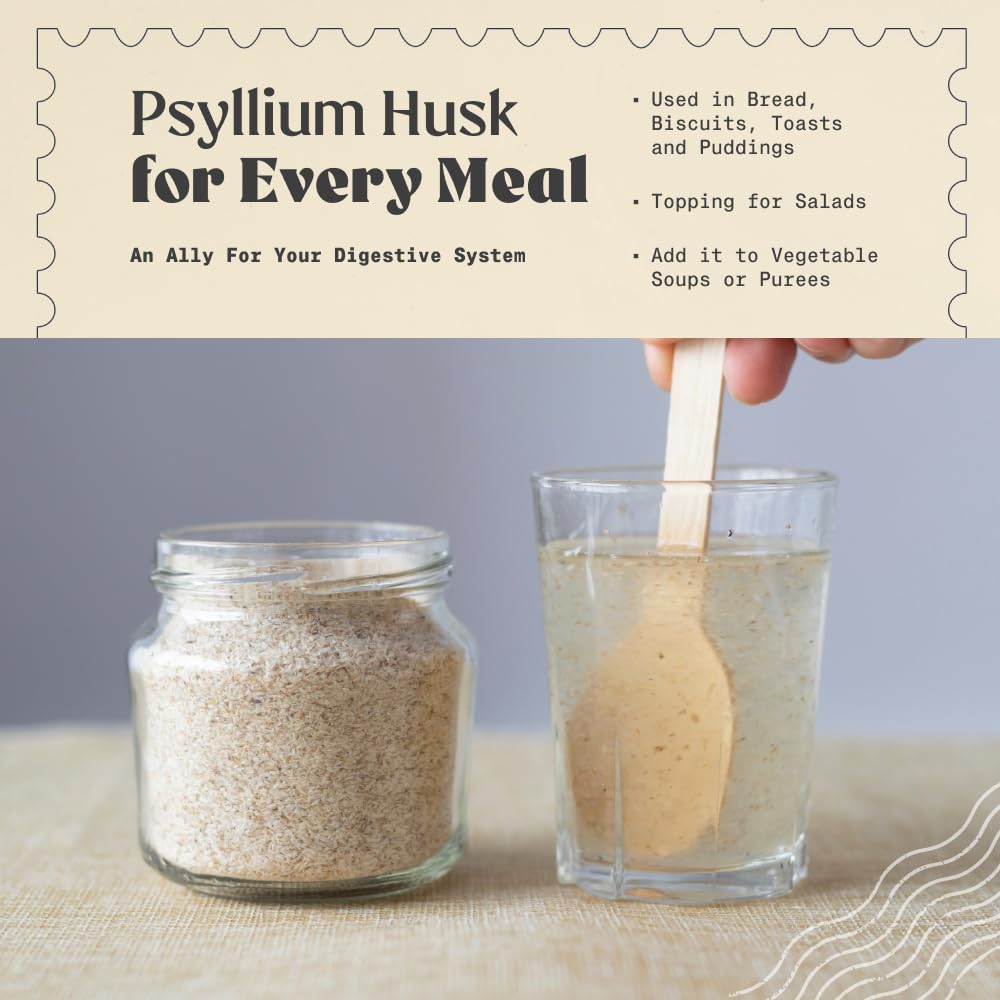 NaturaleBio Psyllium Husk 200g side view