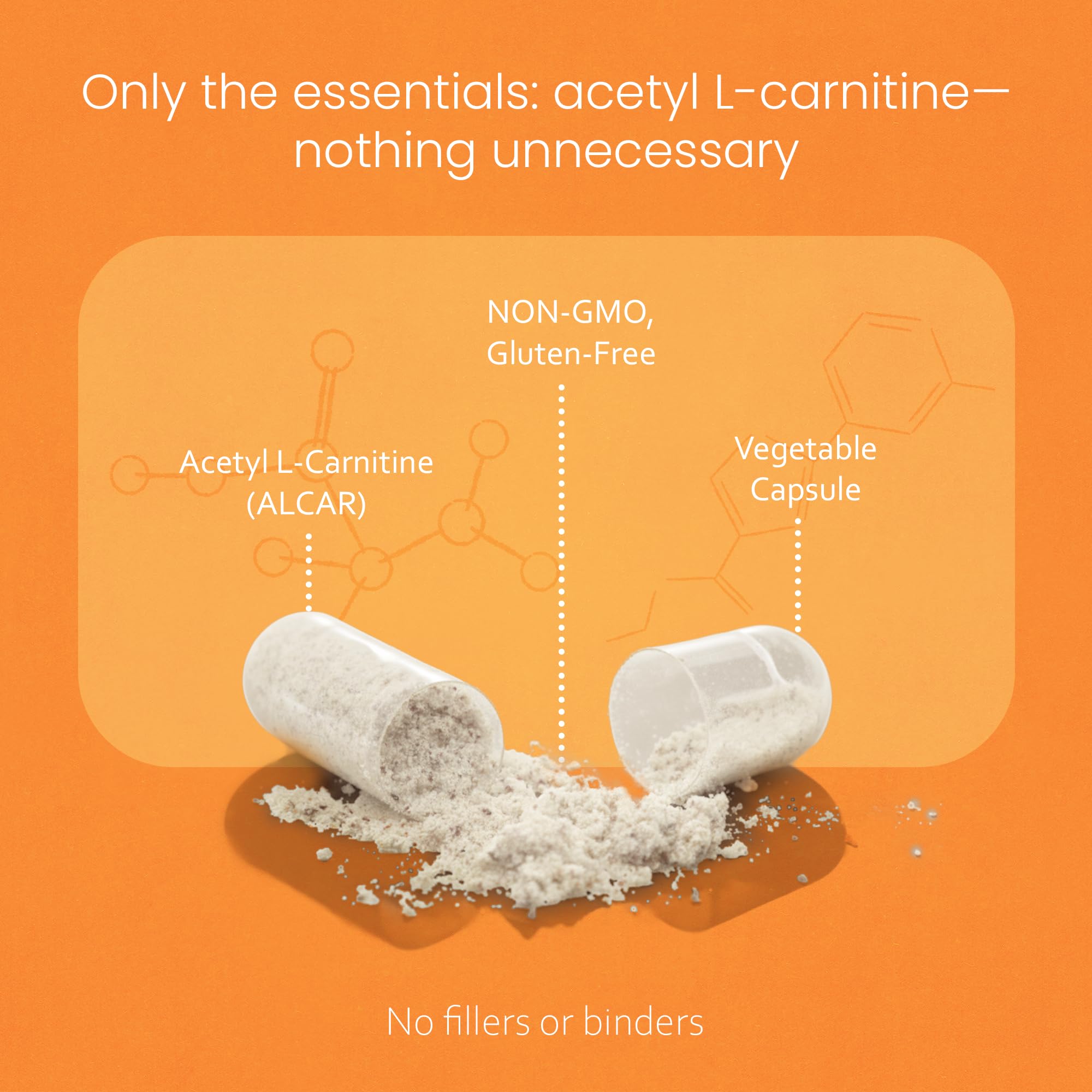 NaturaLife Labs Acetyl L-Carnitine 1500mg vegan capsules bottle with label