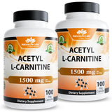 NaturaLife Labs Acetyl L-Carnitine 1500mg vegan capsules front view
