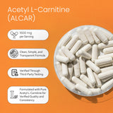 NaturaLife Labs Acetyl L-Carnitine capsules on a wooden table