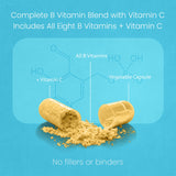 NaturaLife Labs B-Complex Vitamins 60 Capsules open bottle