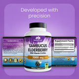 NaturaLife Labs Elderberry Supplement being poured from bottle