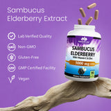 NaturaLife Labs Elderberry Supplement bottle back view
